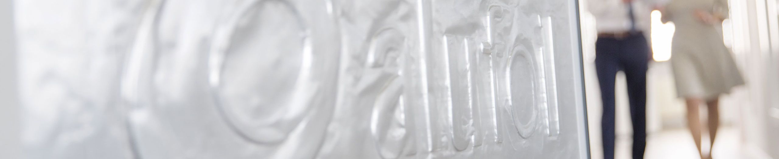 Alufoil picture with people in the background